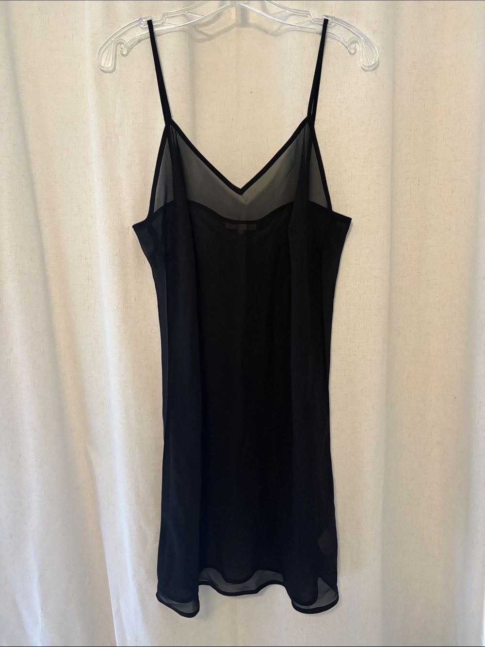 Classic Black Sheer Slip Dress